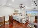 Inviting main bedroom with water views, desk and chair and stylish decor at 5820 Balao S Way, St Pete Beach, FL 33706
