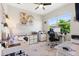 This office has natural light from a large window and multiple work stations at 6206 Mooring Line Cir, Apollo Beach, FL 33572