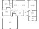 Detailed floor plan illustrating the layout of the home, including bedroom, bathroom, kitchen, and garage dimensions at 6994 Fort King Rd, Zephyrhills, FL 33541