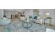 Stylish living room with comfortable seating, modern decor, and a large decorative rug at 1120 N Shore Ne Dr # 201, St Petersburg, FL 33701