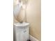 Well-lit bathroom featuring a vanity, round mirror, and modern fixtures at 13696 Orange Sunset Dr # 13696, Tampa, FL 33618