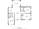 Detailed floor plan of home layout showing room dimensions and overall square footage at 13704 Evelane Dr, Hudson, FL 34667