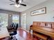 The office provides a peaceful workspace and has a piano for musical enjoyment at 19227 Garden Quilt Cir, Lutz, FL 33558