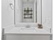 Clean bathroom featuring a modern sink with light countertops, and simple decorations at 2708 W North B St # 3, Tampa, FL 33609