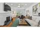 Inviting living room with fireplace, hardwood floors, and stylish contemporary decor at 3008 S Church Ave, Tampa, FL 33629