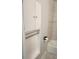 Bathroom featuring convenient built-in storage solutions near the tiled shower and tub at 3206 W Azeele St # 108, Tampa, FL 33609