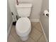 Close-up of a standard toilet in the renovated bathroom at 3206 W Azeele St # 108, Tampa, FL 33609