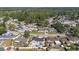 Wide aerial shot of residential area with diverse houses and tree-lined streets showcasing community layout at 6428 Moss Way, Tampa, FL 33625