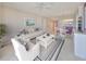 Comfortable living room with a sofa, accent chair, and view of the dining area, perfect for relaxing and entertaining at 7882 Sailboat Key S Blvd # 401, South Pasadena, FL 33707