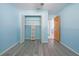 Empty bedroom with closet and doorway, ready for personalization and design at 9118 108Th Ave, Seminole, FL 33777