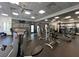 Community gym featuring modern equipment, high ceilings, and inspiring motivational signage on the wall at 11624 Bristol Chase Dr, Tampa, FL 33626