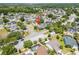 Aerial shot of property that sits on a corner lot in a residential community at 12062 Stone Crossing Cir, Tampa, FL 33635