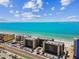 Wonderful aerial view showing the beach condos and the beautiful turquoise ocean at 14900 Gulf Blvd # 212, Madeira Beach, FL 33708