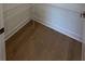 A well-organized walk-in pantry with wooden floor and wire shelving at 17116 Moonflower Dr, Venice, FL 34293