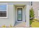 Inviting home entrance featuring a modern door with glass panels and sidelights at 2019 Wild Heron Ct, Valrico, FL 33596