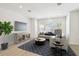 Inviting living room featuring a comfortable seating area, large windows, and a decorative rug at 2123 1St N Ave, St Petersburg, FL 33713