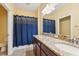 Bathroom with double sinks and granite countertops at 2417 Cumberland Cliff Dr, Ruskin, FL 33570