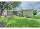 Well-maintained lawn and landscaping accent this single-story home's exterior at 29436 Zeller Ave, San Antonio, FL 33576