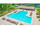 A beautiful swimming pool with deck chairs and a jacuzzi. Perfect for relaxing and enjoying the sunshine at 2961 Briar Cliff Dr, Palm Harbor, FL 34684