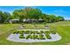 Entrance signage for residential community golf course reads: 