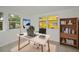 Bright home office featuring a modern desk setup and hardwood floors, perfect for a productive workspace at 306 S Highland Ave, Clearwater, FL 33755
