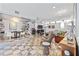 Open floor plan of a living room, library, and dining area at 3501 S Drexel Ave, Tampa, FL 33629