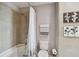 Close-up of bathroom featuring a shower/tub combination and toilet at 777 N Ashley Dr # 2603, Tampa, FL 33602