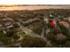 Aerial view of a lush residential area highlighting the property's prime location at 101 Ponce De Leon Blvd, Belleair, FL 33756