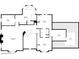 Second floor plan featuring primary bedroom, bedrooms, bathroom, study and attic space with closet and stairwell at 101 Ponce De Leon Blvd, Belleair, FL 33756