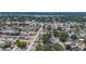 This aerial photo displays a neighborhood street with a mixture of homes, close proximity to local businesses, and a central location at 10931 110Th Ave, Seminole, FL 33778