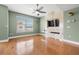 Comfortable living room features hardwood floors and plenty of natural light at 1227 E Madison St # 902, Tampa, FL 33602