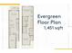 Evergreen floor plan boasts 1,451 sqft, showcasing the layout of the main living areas, bedrooms, and garage at 13084 Stillmont Pl, Tampa, FL 33624