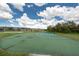 Outdoor basketball court overlooking a pond and community homes under beautiful sunny skies at 16313 Treasure Point Dr, Wimauma, FL 33598