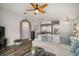 Bright living room featuring stylish furnishings and plenty of natural light at 17413 Garden Heath Ct, Land O Lakes, FL 34638