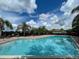 Community pool offering a refreshing escape with lounge chairs and palm trees under a sunny sky at 17413 Garden Heath Ct, Land O Lakes, FL 34638