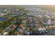 Aerial view showing the location of a beautiful home and the surrounding waterfront neighborhood at 220 Singapore Rd, Punta Gorda, FL 33950