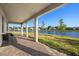 Picturesque back porch offering stunning waterfront views at 2563 Ocean Breeze Ln, Clearwater, FL 33761