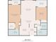 Floor plan showcasing bedroom, living room, and kitchen dimensions at 2595 Countryside Blvd # 8205, Clearwater, FL 33761