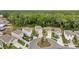 Aerial view of the neighborhood featuring beautiful houses surrounded by lush trees at 32775 Brooks Hawk Ln, Wesley Chapel, FL 33543