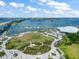 This is an aerial view of the community showcasing the waterfront, park, landscaping and bridge at 331 Cleveland St # 1806, Clearwater, FL 33755