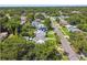 Aerial view of residential area with lush greenery and well-spaced homes along the street at 3626 17Th N St, St Petersburg, FL 33713