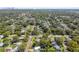 Aerial shot of neighborhood, highlighting lush greenery and serene residential setting, with city in background at 3626 17Th N St, St Petersburg, FL 33713
