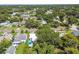 An aerial shot of a neighborhood with tree-lined streets and houses at 3626 17Th N St, St Petersburg, FL 33713