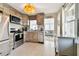 Modern kitchen featuring stainless steel appliances, sleek cabinetry, and ample counter space at 3626 17Th N St, St Petersburg, FL 33713