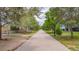 Tranquil walkway lined with trees leading to the Dunedin community, offering a peaceful escape at 433 San Salvador Dr, Dunedin, FL 34698