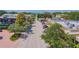 A charming street with a mural and colorful buildings lining the side, showcasing the commercial district at 433 San Salvador Dr, Dunedin, FL 34698