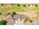 Aerial view of the home, showcasing the property's location in a cul-de-sac near the community golf course at 7061 Lamium Ct, Brooksville, FL 34602