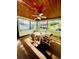 Enclosed sunroom with overhead fan and backyard views at 7336 20Th N St, St Petersburg, FL 33702