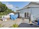 Spacious backyard featuring a deck with weathered wood and natural surroundings at 757 32Nd N Ave, St Petersburg, FL 33704
