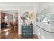 Elegant interior view showcasing dining room, hall console and modern kitchen layout with open floor plan at 757 32Nd N Ave, St Petersburg, FL 33704